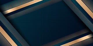 蓝色科技感线条直线烫金质感展板背景边框